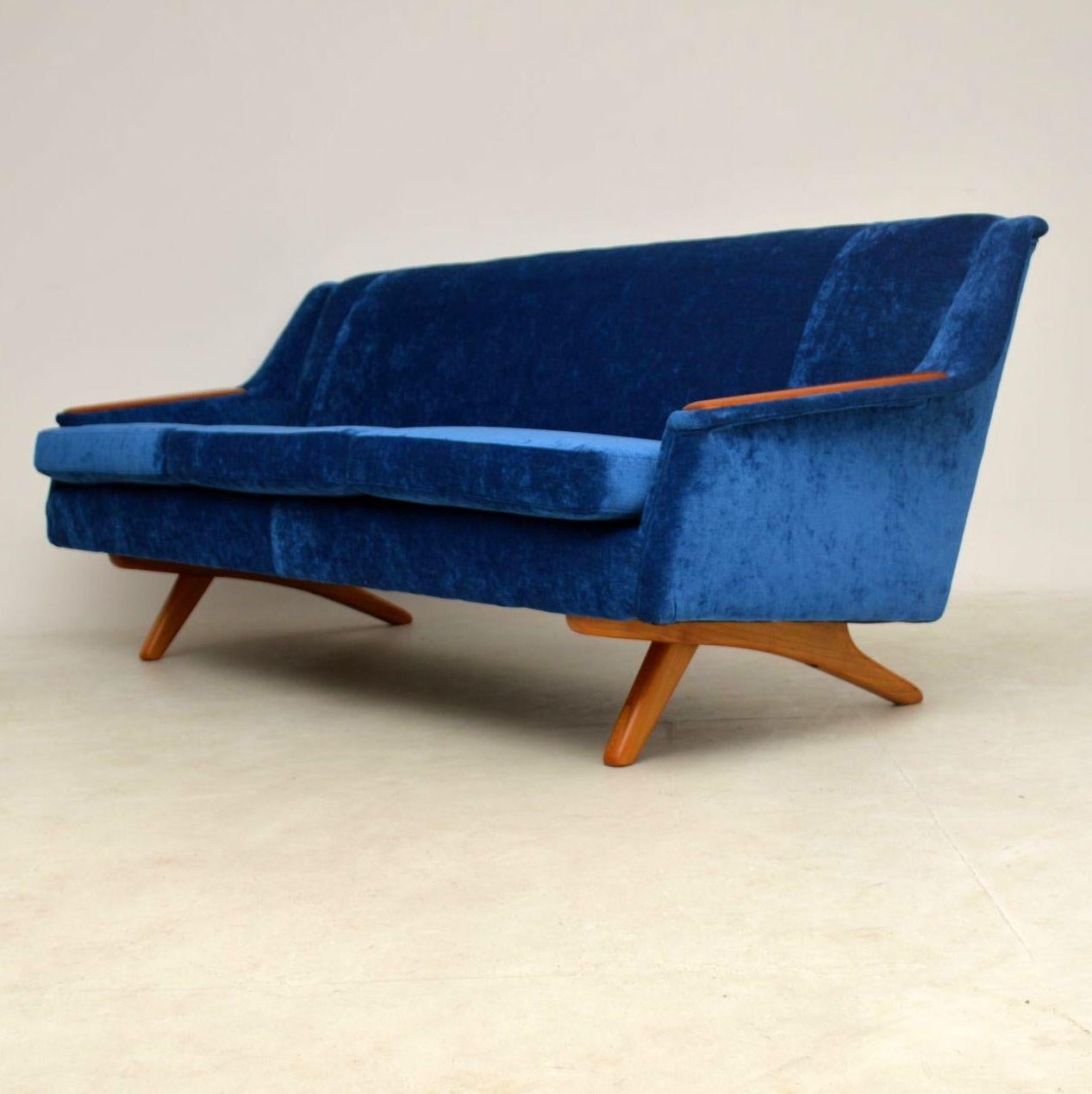 Mid-Century Modern 1960s Vintage Sofa by Illum Wikkelso for Westnofa