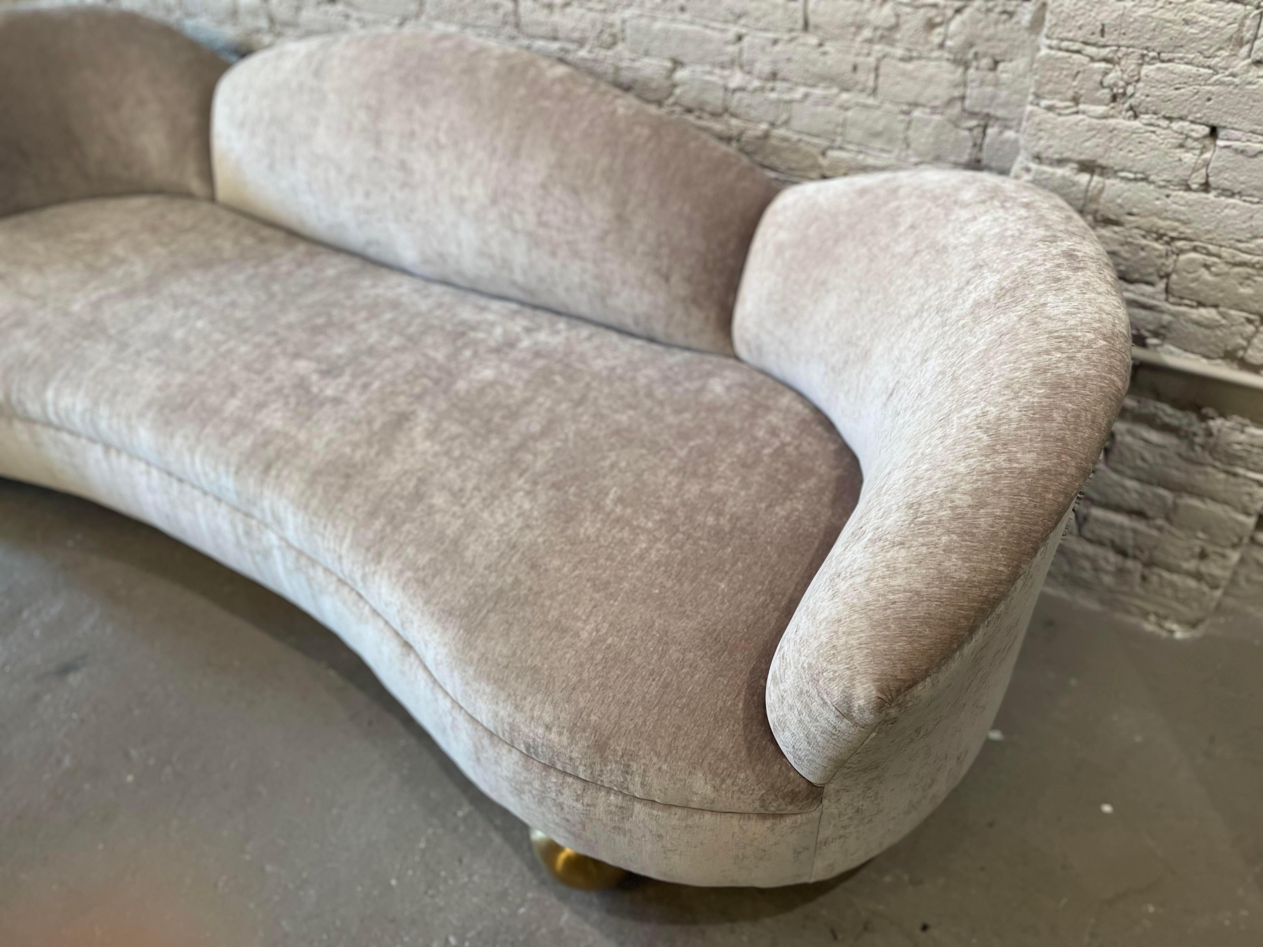 1960er Vintage Sofa - neu gepolstert (Art déco) im Angebot