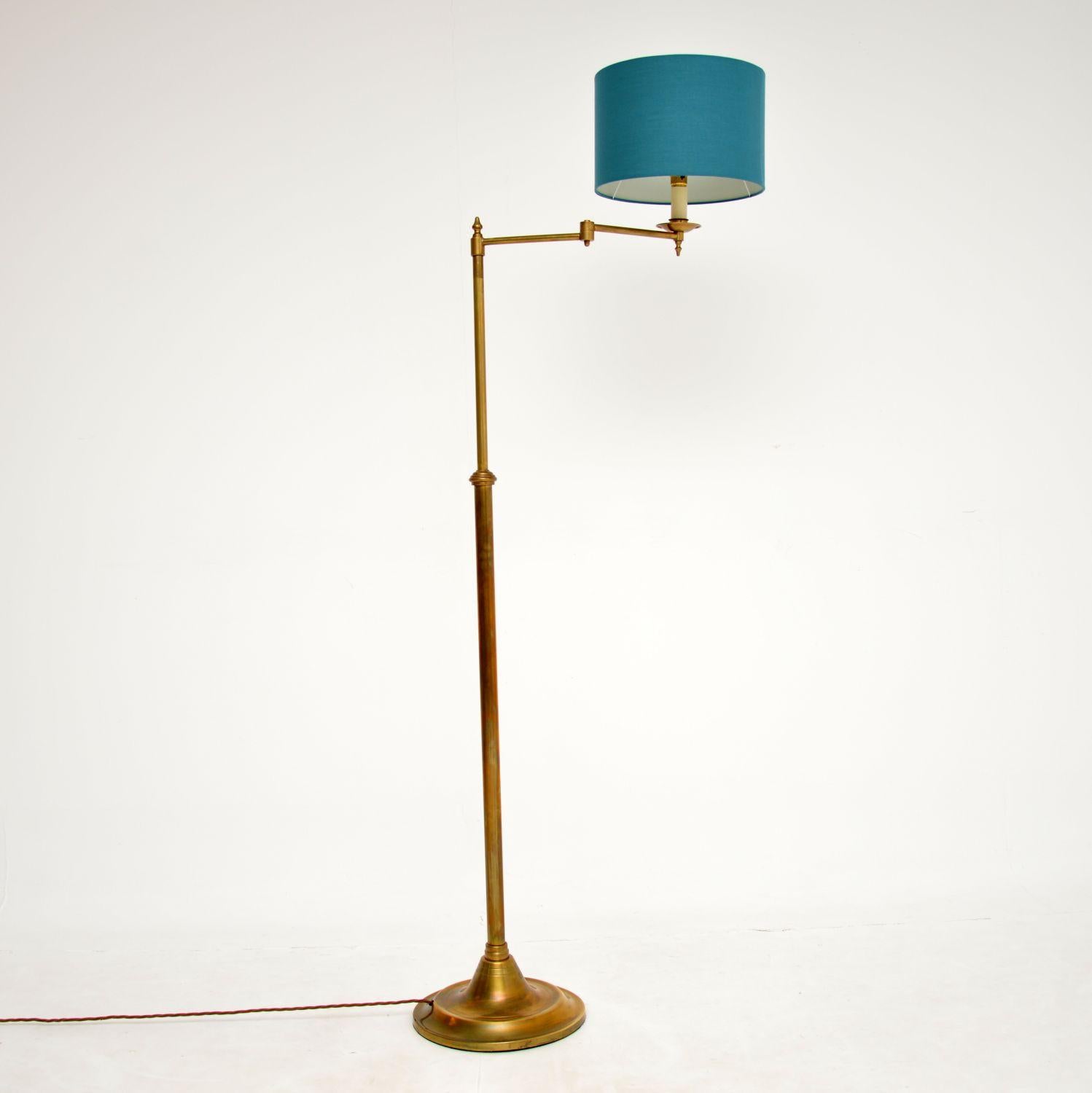 1960's Vintage Solid Brass Adjustable Floor Lamp 3