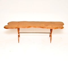 1960's Vintage Solid Elm Coffee Table