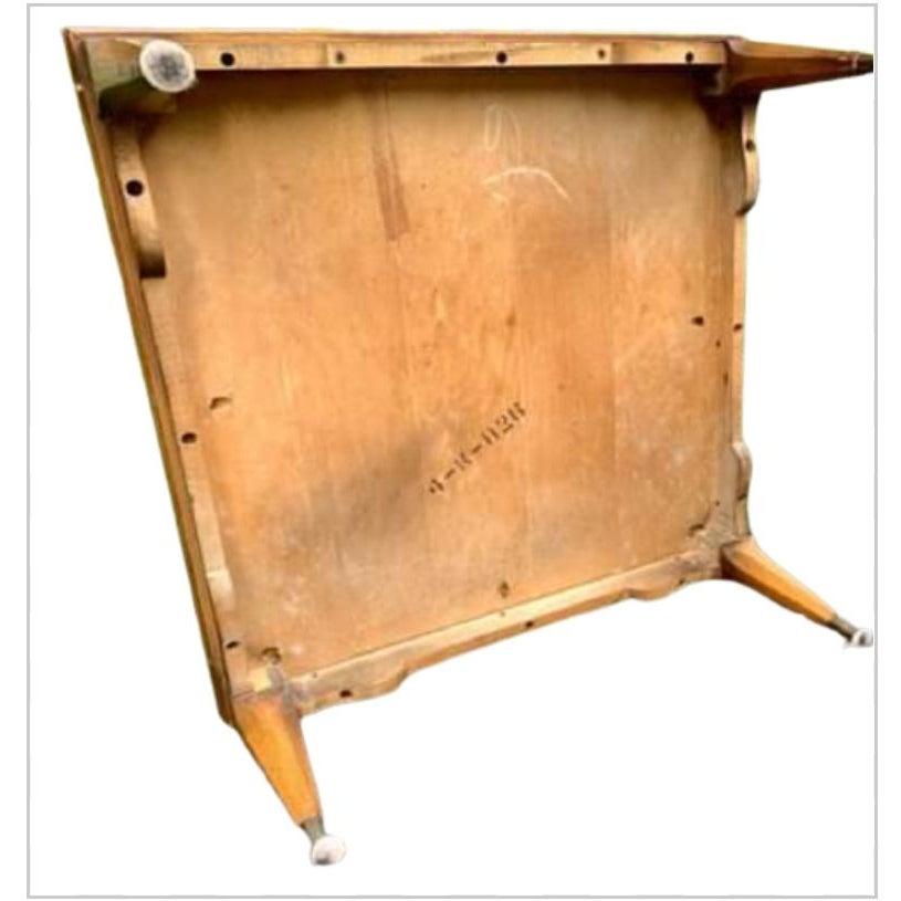 20ième siècle 1960s Vintage Solid Pecan French Country Side Tables with Carrara Marble Top en vente