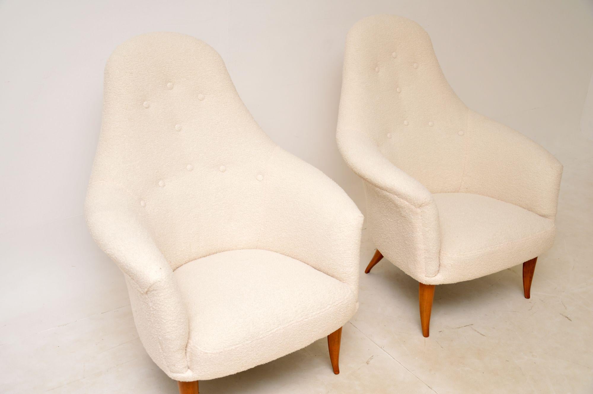 Mid-20th Century 1960s Vintage Swedish Armchairs by Kerstin Horlin Holmquist For Sale