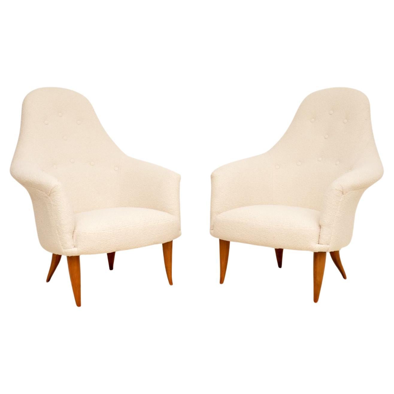 1960s Vintage Swedish Armchairs by Kerstin Horlin Holmquist For Sale