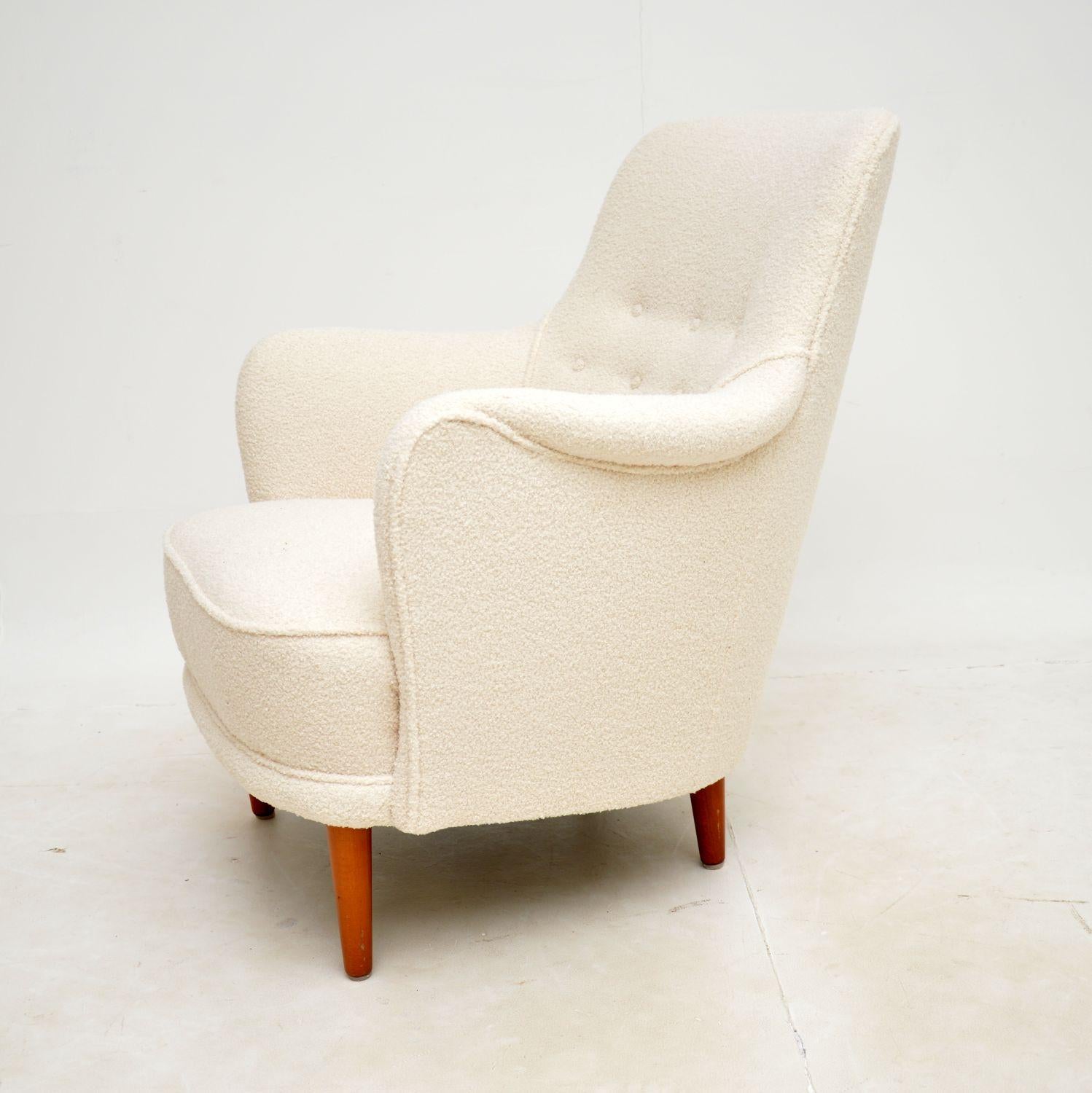 1960s Vintage Swedish 'Samsas' Armchair by Carl Malmsten In Good Condition In London, GB