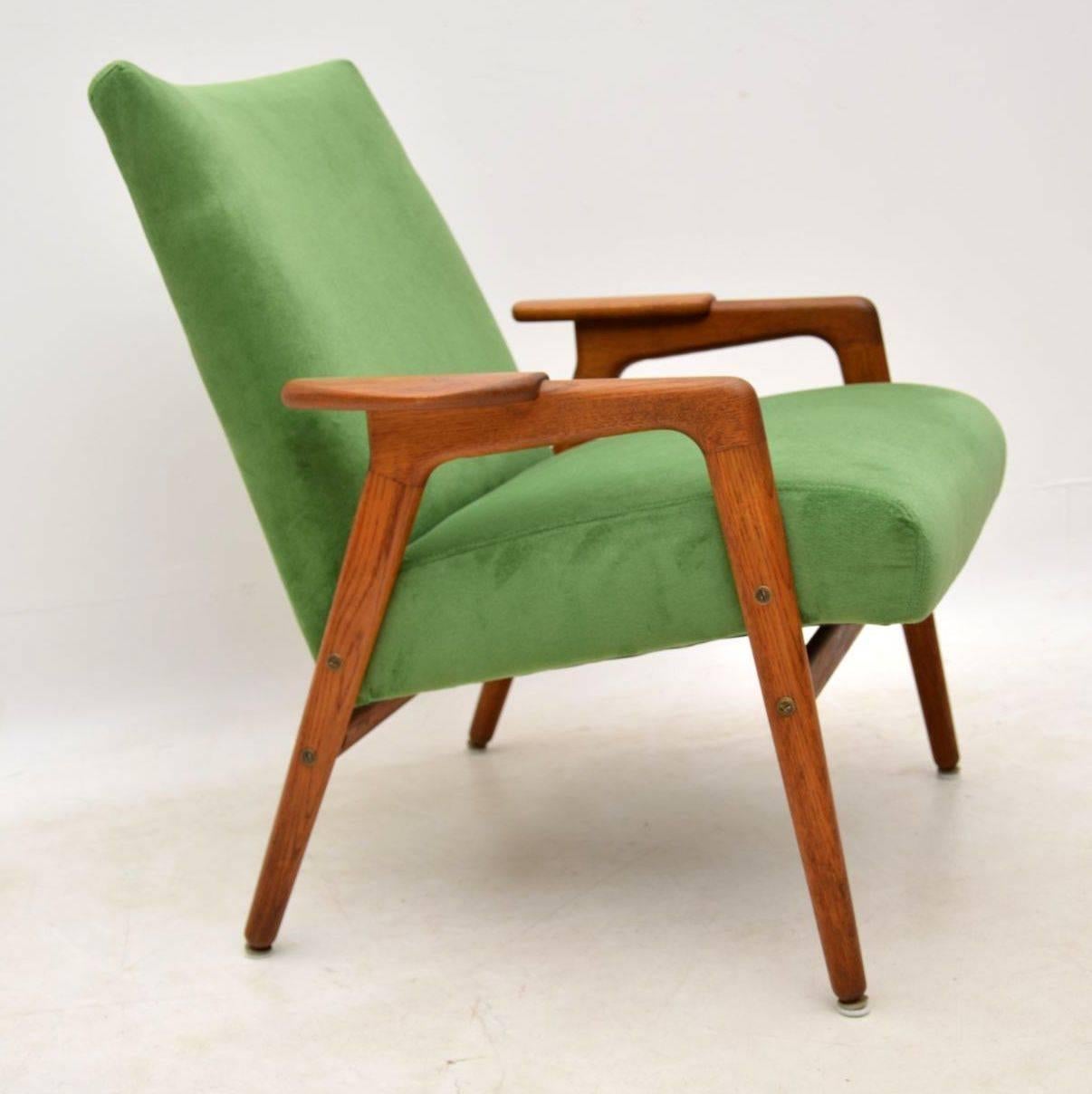 A beautifully designed vintage armchair in Teak, this was made in Sweden during the 1960s, it was designed by Yngve Ekstrom and this model is called the 'Ruster' chair. The condition is great for its age, the frame is clean, sturdy and sound, with