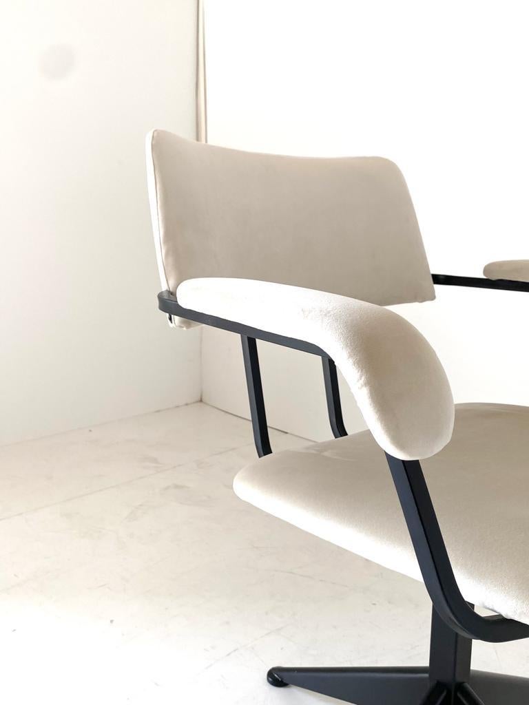 1960s vintage swivel velvet desk chair 4