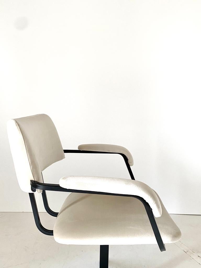 1960s vintage swivel velvet desk chair 9