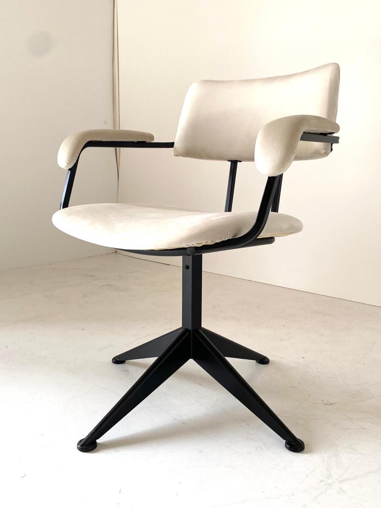 1960s vintage swivel velvet desk chair 1