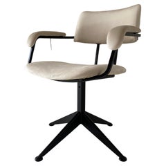 1960s vintage swivel velvet desk chair