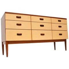 1960s Vintage Sycamore and Walnut Sideboard