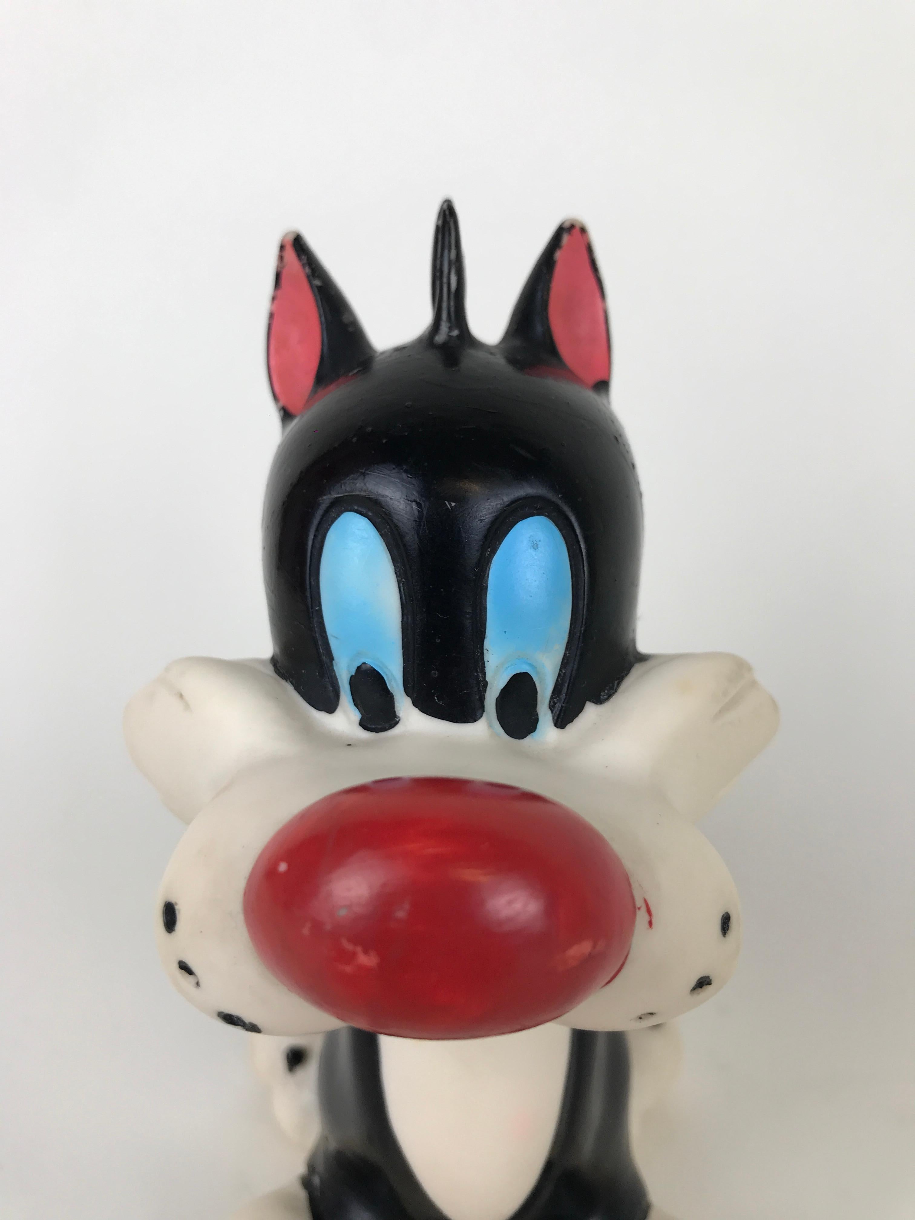1960s Vintage Sylvester Junior Rubber Squeak Toy Made Italy by Rubbertoys In Good Condition In Milan, IT