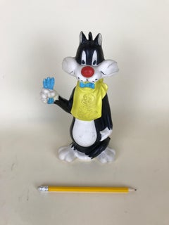 1960s Vintage Sylvester Rubber Squeak Toy Made Italy by Rubbertoys