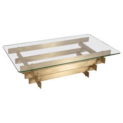 1960s VINTAGE TABLE IN BRASS SCULPTURE DESIGN DAVID HICKS