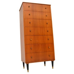 Commode haute vintage à tiroirs des années 1960