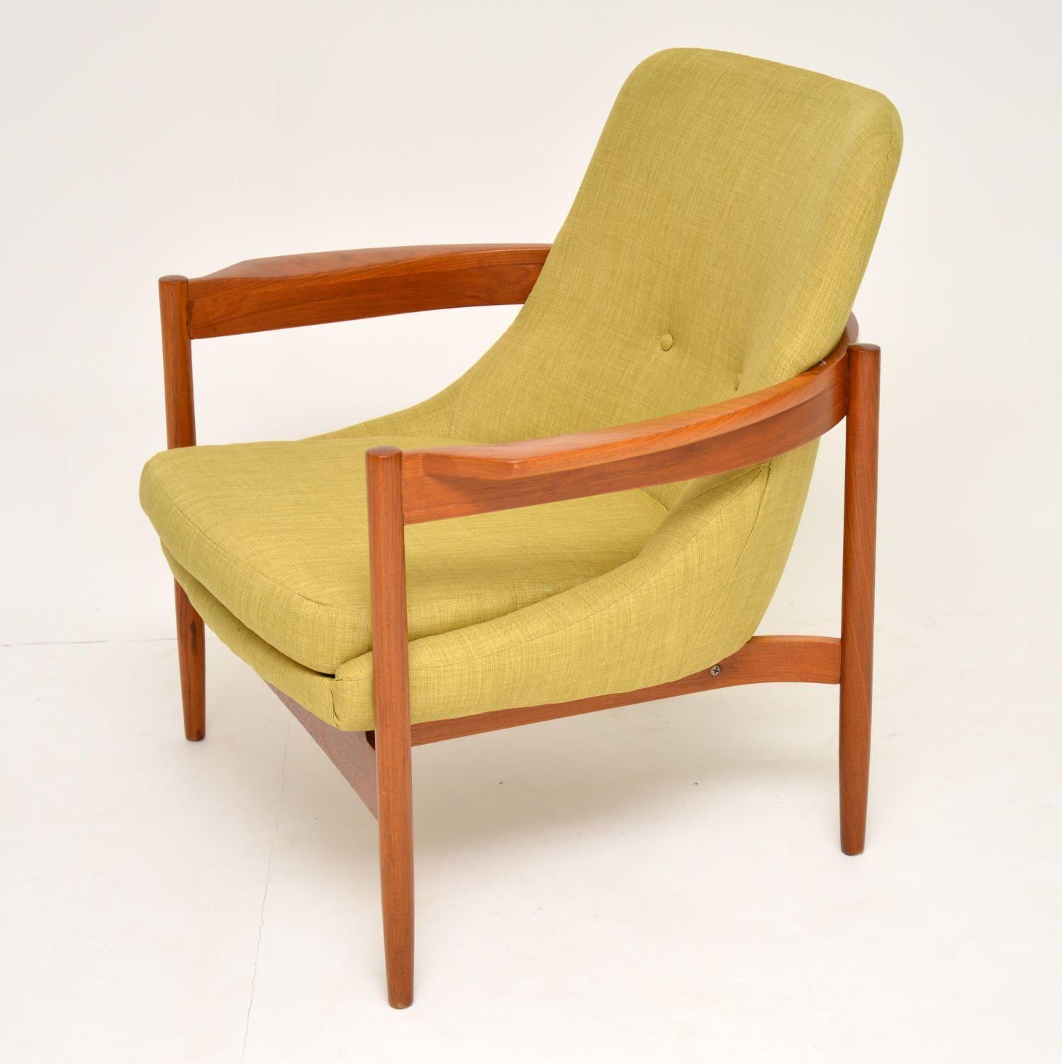 Mid-Century Modern 1960s Vintage Teak ‘Delta’ Armchair by Guy Rogers