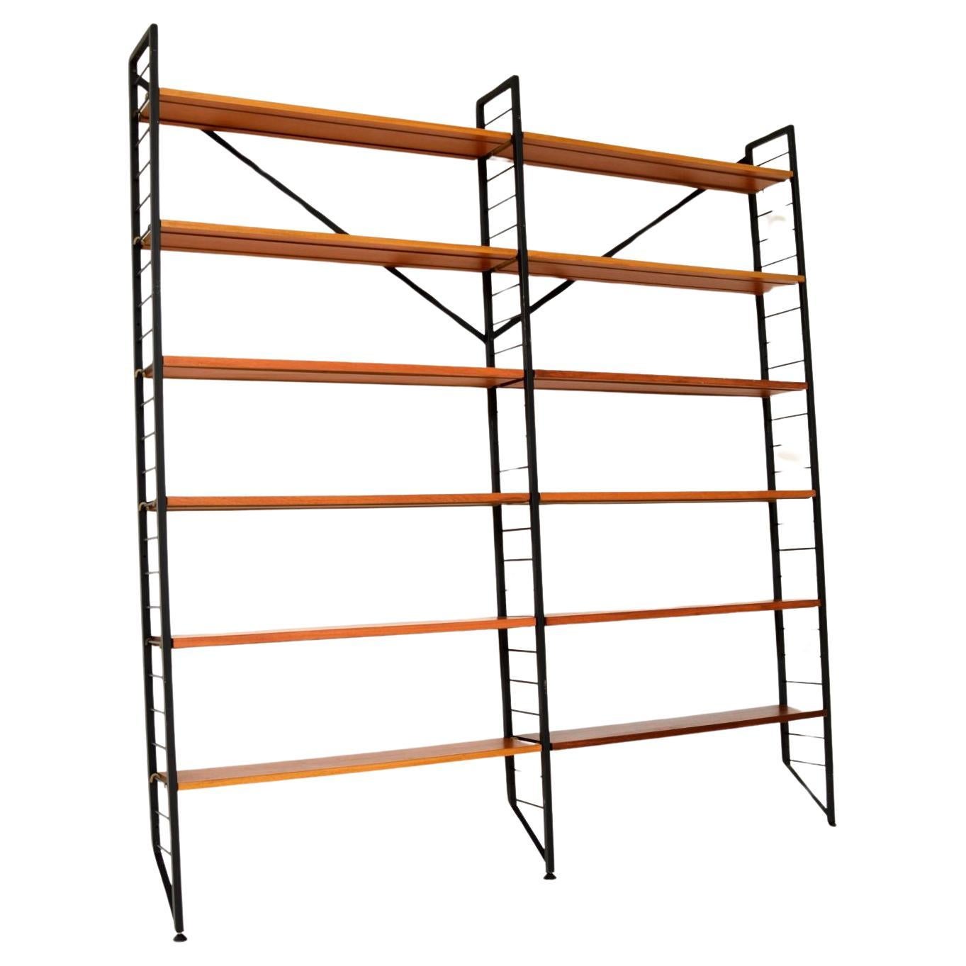 1960’s Vintage Teak Ladderax Bookcase Shelving For Sale