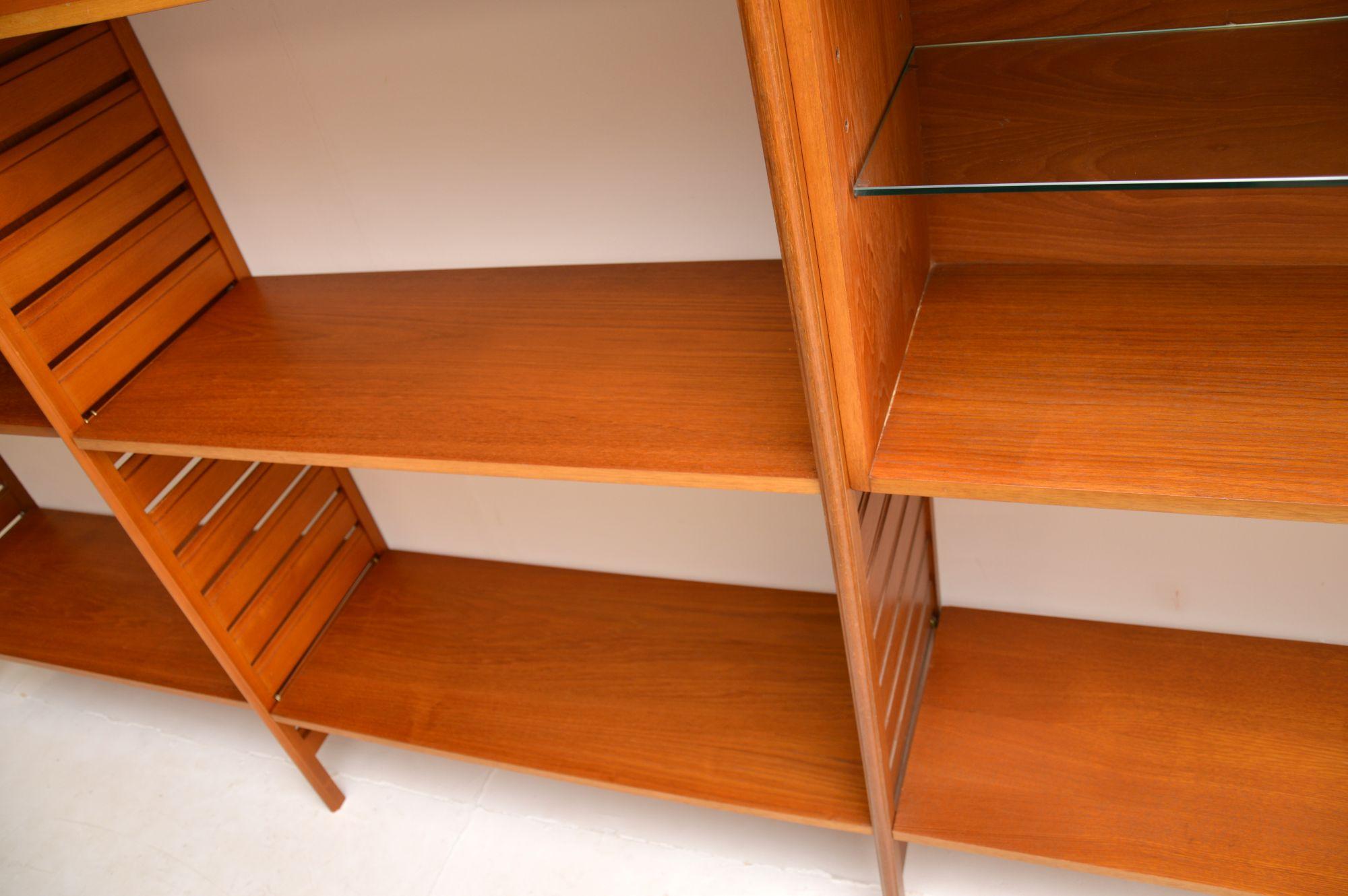 1960s Vintage Teak Ladderax Wall Unit Bookcase Cabinet 4