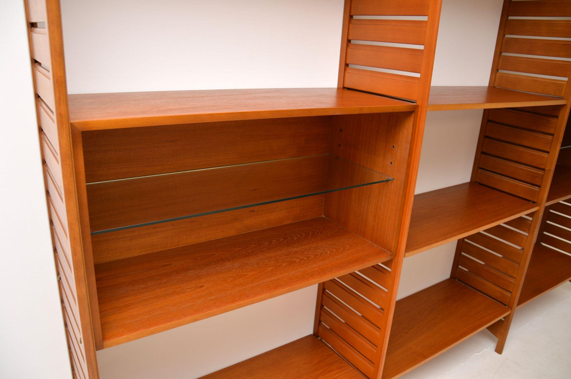 1960s Vintage Teak Ladderax Wall Unit Bookcase Cabinet 5