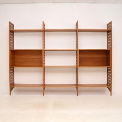 1960s Vintage Teck Ladderax Wall Unit Bookcase Cabinet