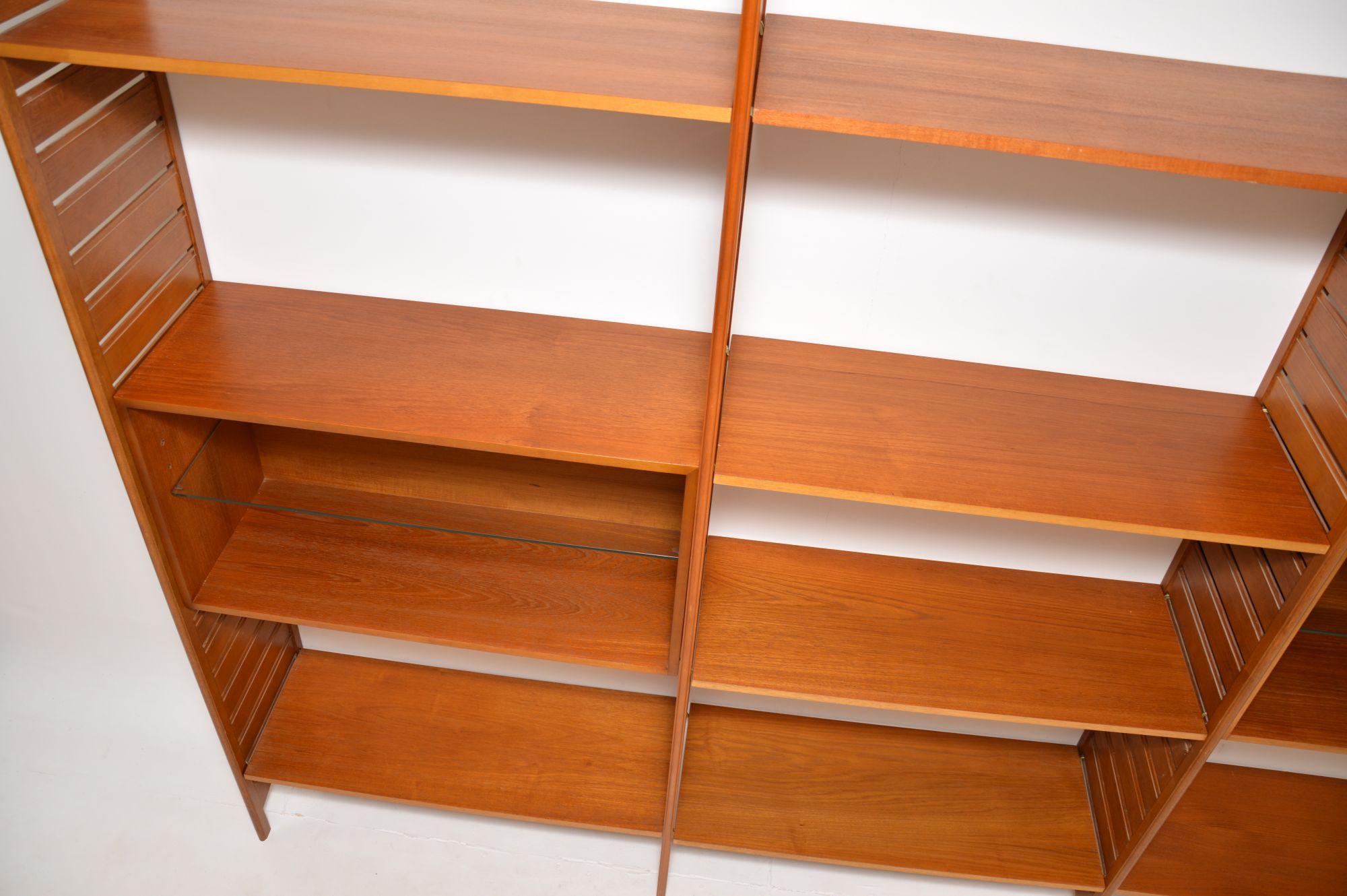 1960s Vintage Teak Ladderax Wall Unit Bookcase Cabinet 2