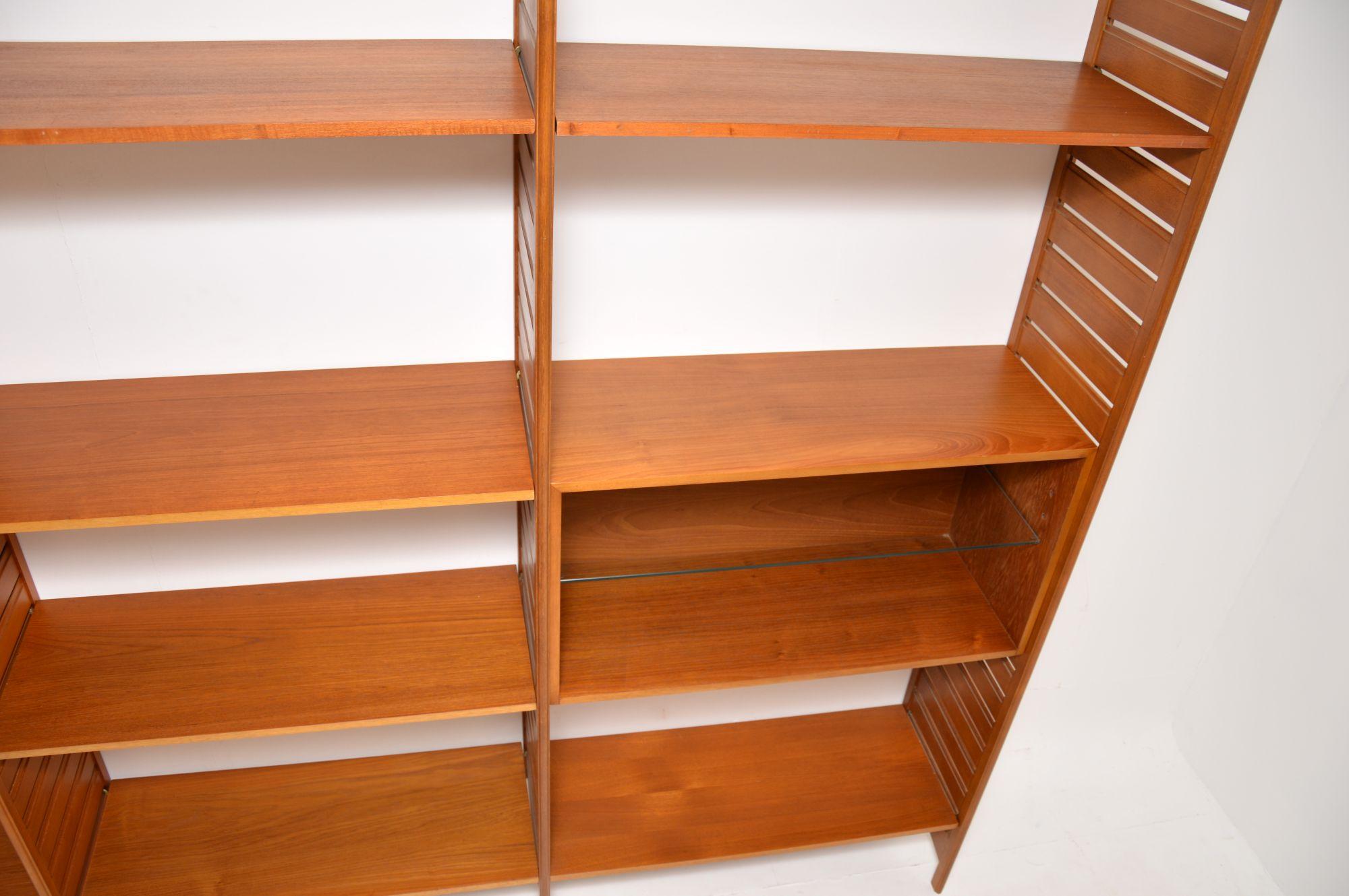1960s Vintage Teak Ladderax Wall Unit Bookcase Cabinet 3