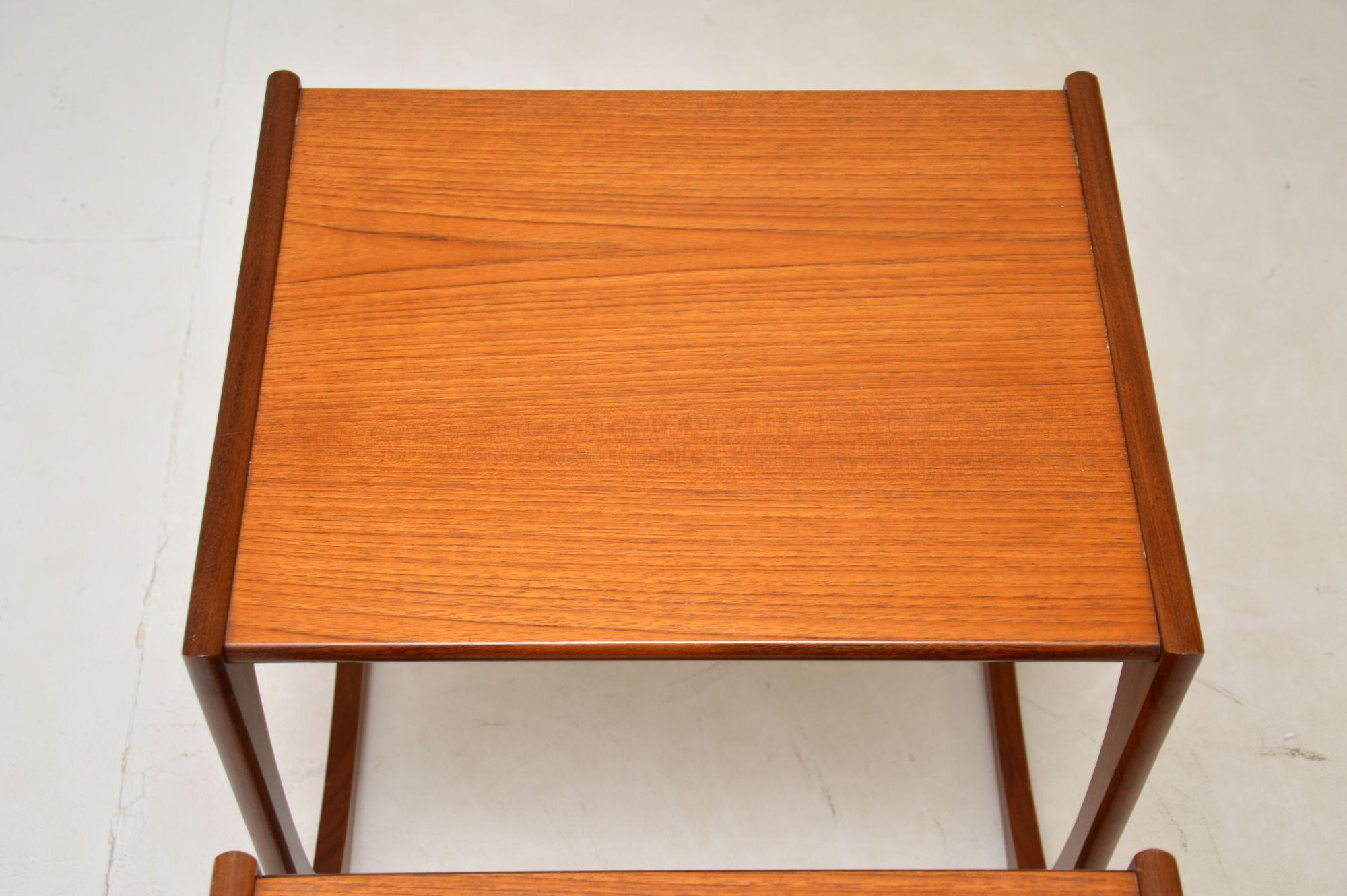 Mid-Century Modern 1960s Vintage Teak Nest of Tables by G Plan