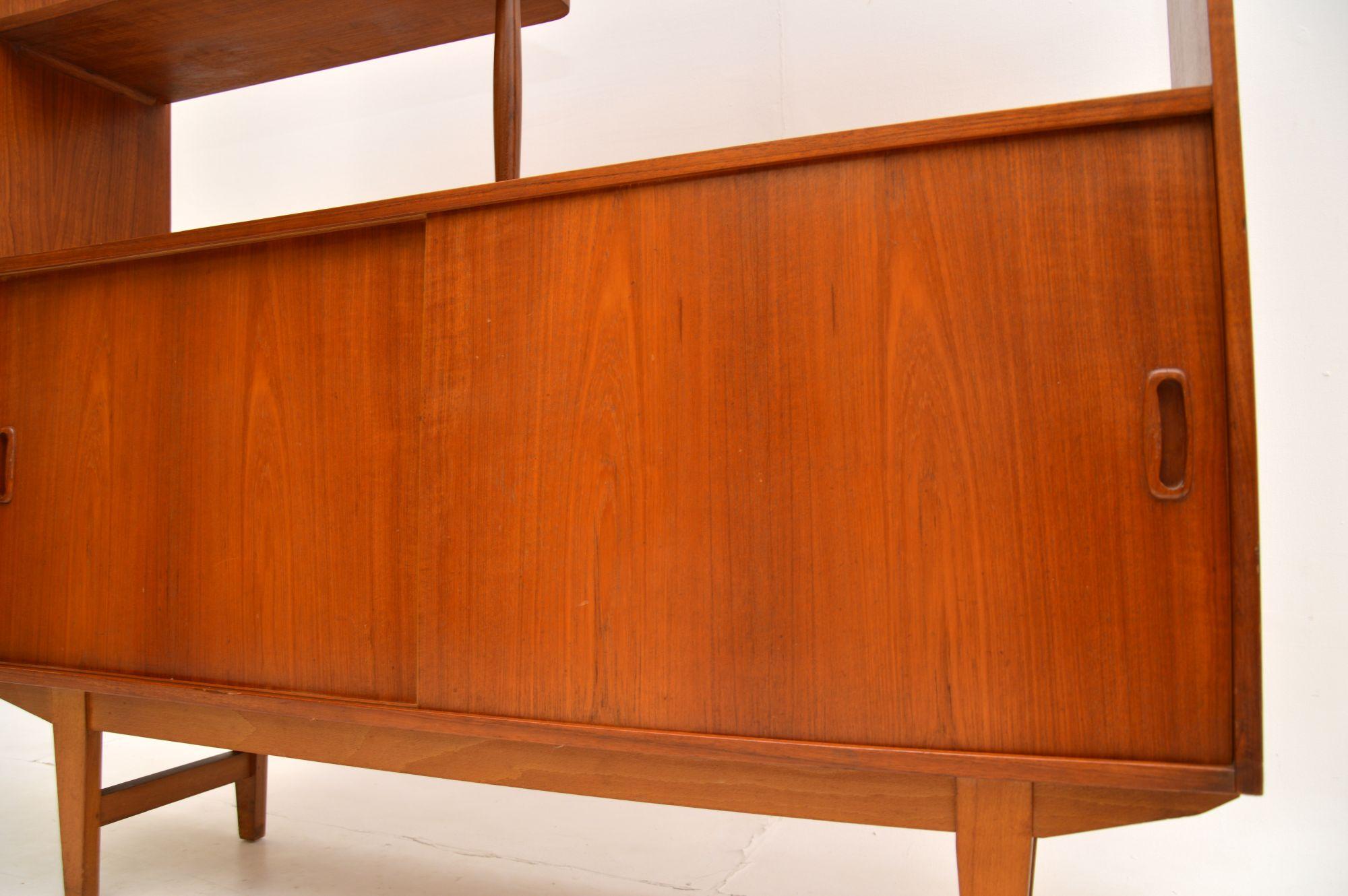 1960s Vintage Teak Room Divider / Bookcase For Sale at 1stDibs