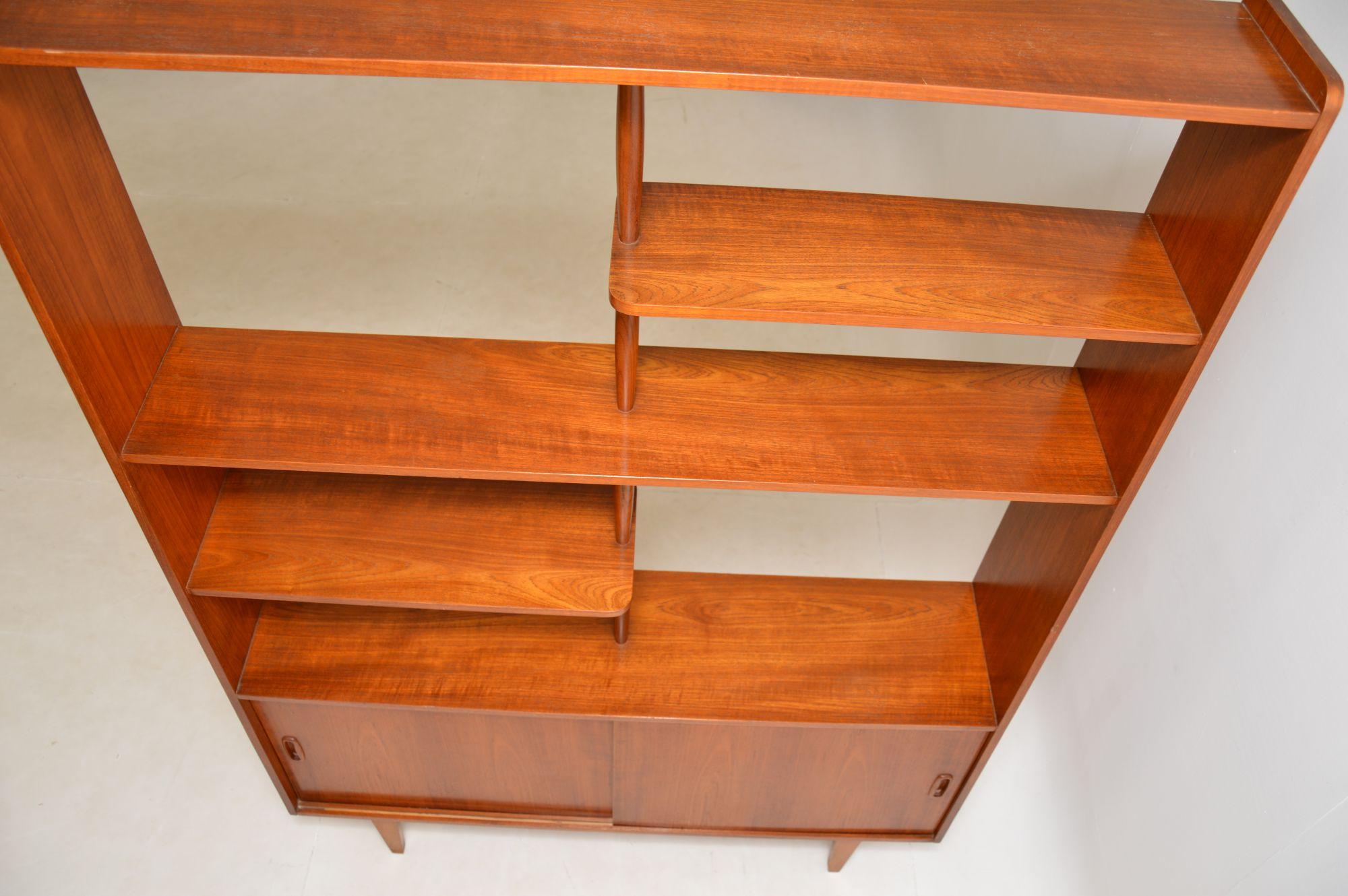 1960s Vintage Teak Room Divider / Bookcase For Sale at 1stDibs