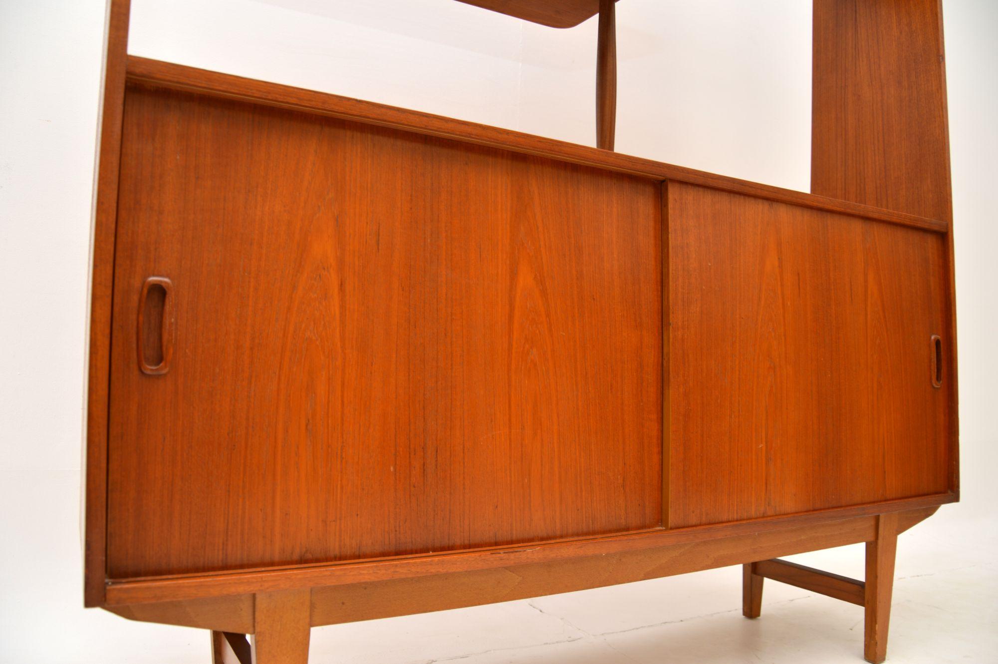 1960s Vintage Teak Room Divider / Bookcase For Sale at 1stDibs