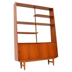 1960s Vintage Teak Room Divider / Bookcase Cabinet