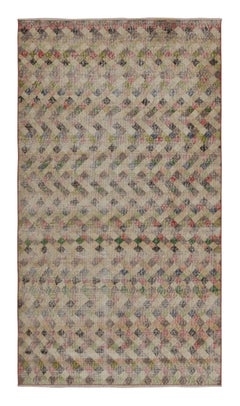 Vintage Zeki Müren Art Deco Rug, with Polychromatic Patterns, from Rug & Kilim