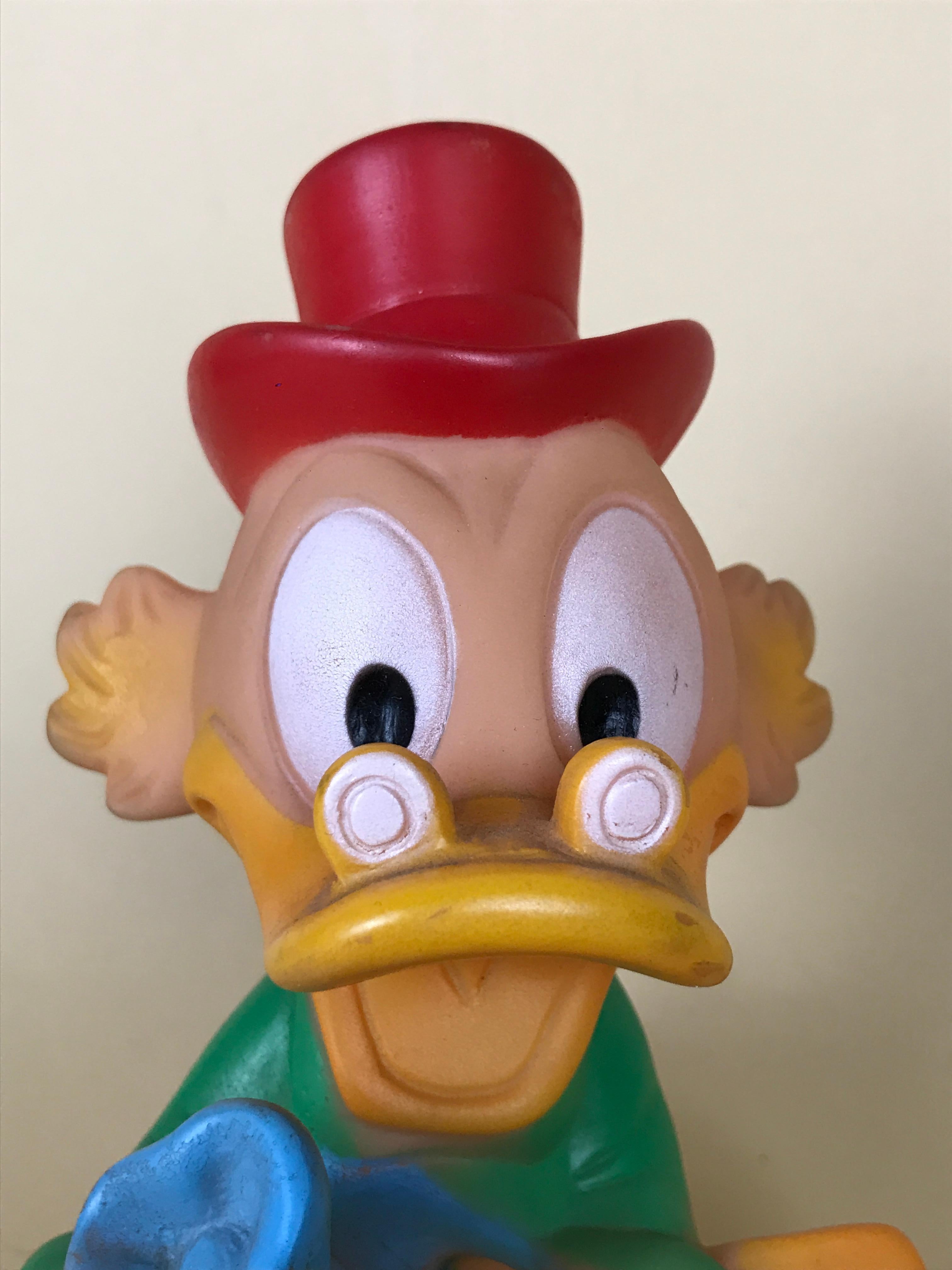 1960s Vintage Uncle Scrooge Squeak Toy Made in Spain by Jugasa for Disney 3