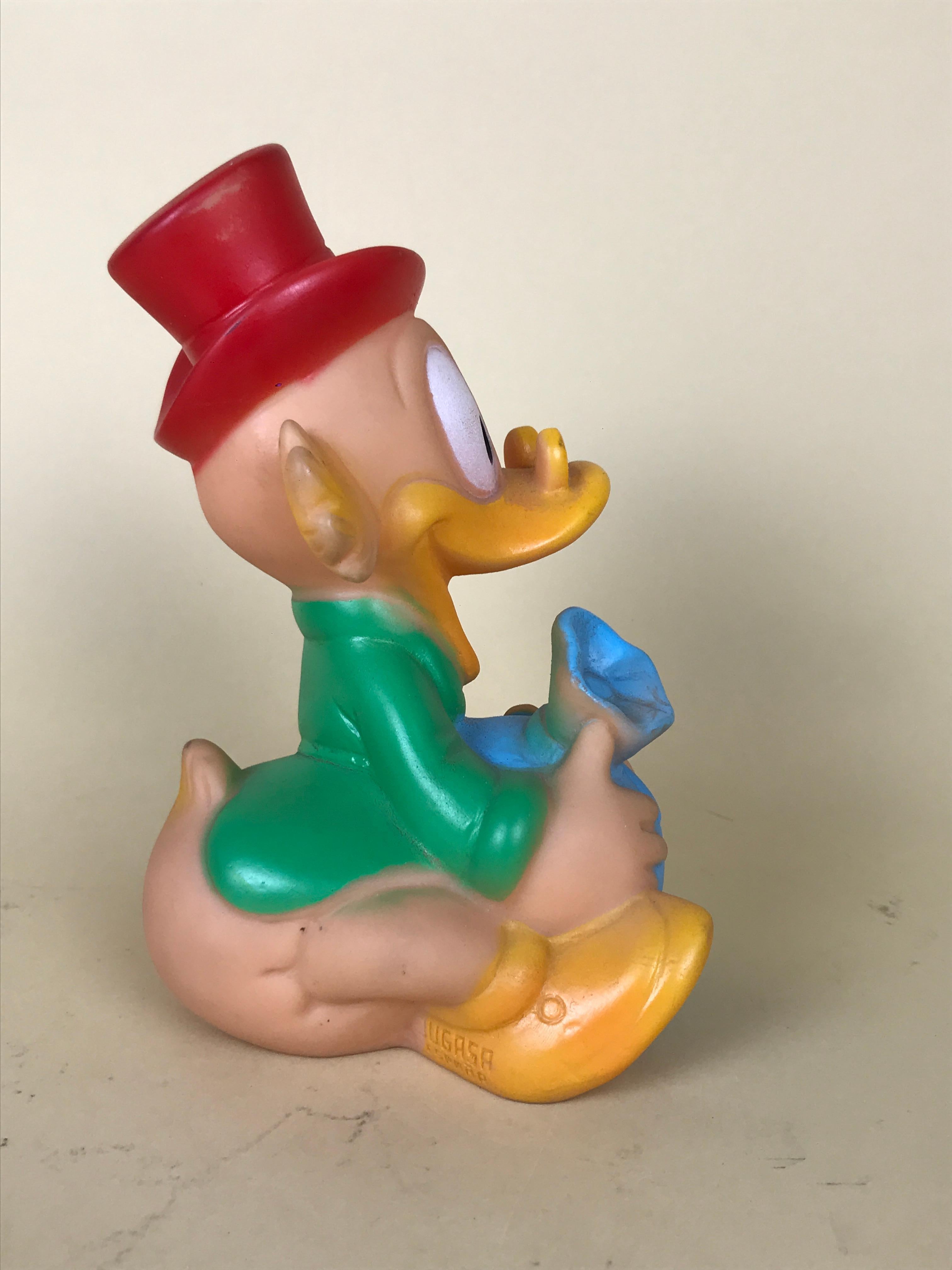 1960s Vintage Uncle Scrooge Squeak Toy Made in Spain by Jugasa for Disney 1