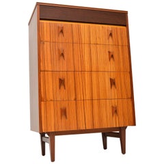 1960s Vintage Walnut and Zebrano Chest of Drawers by EON