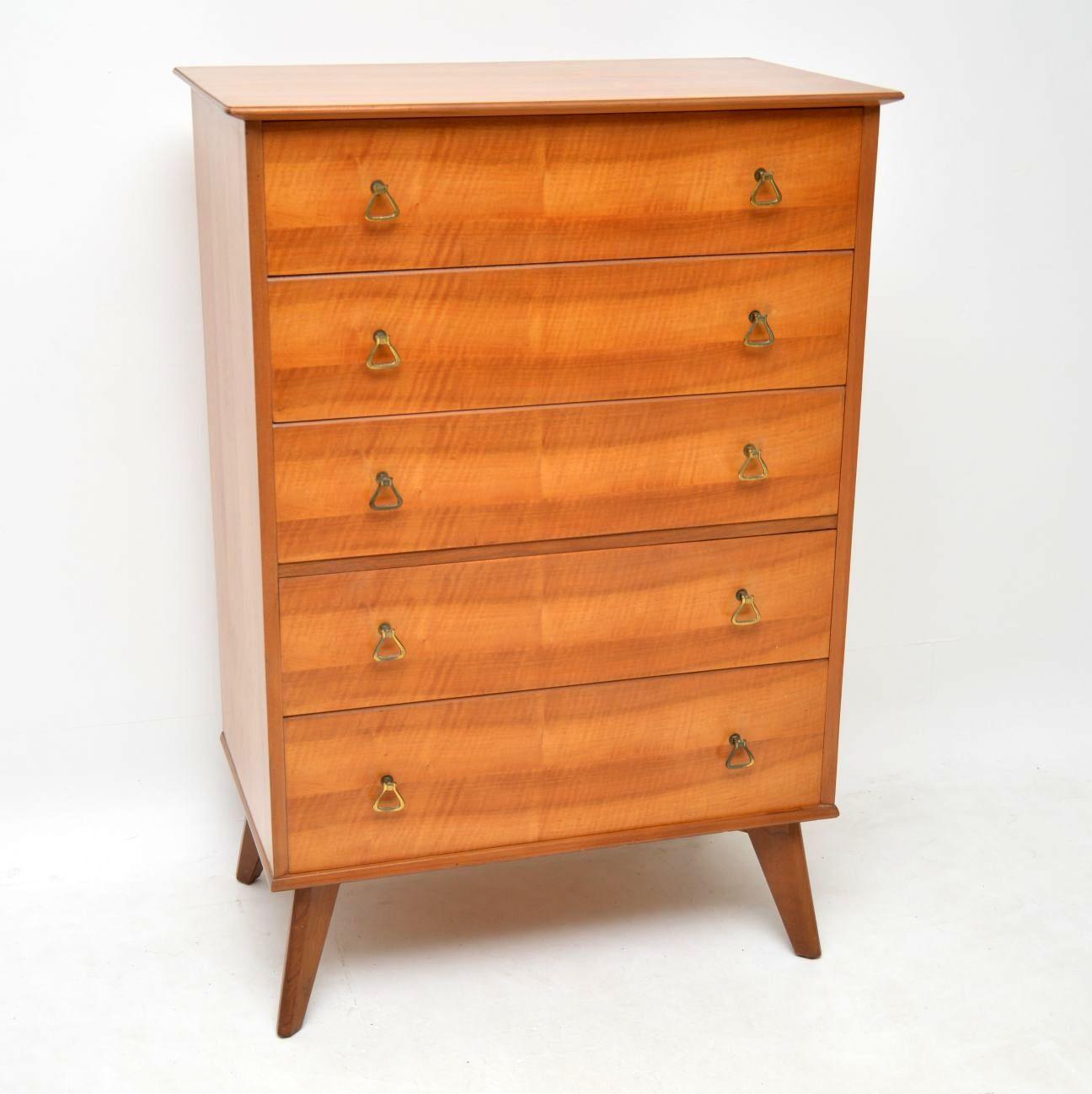 Mid-20th Century 1960s Vintage Walnut Chest of Drawers by Alfred Cox