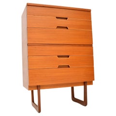 1960's Retro Walnut Chest of Drawers by Uniflex