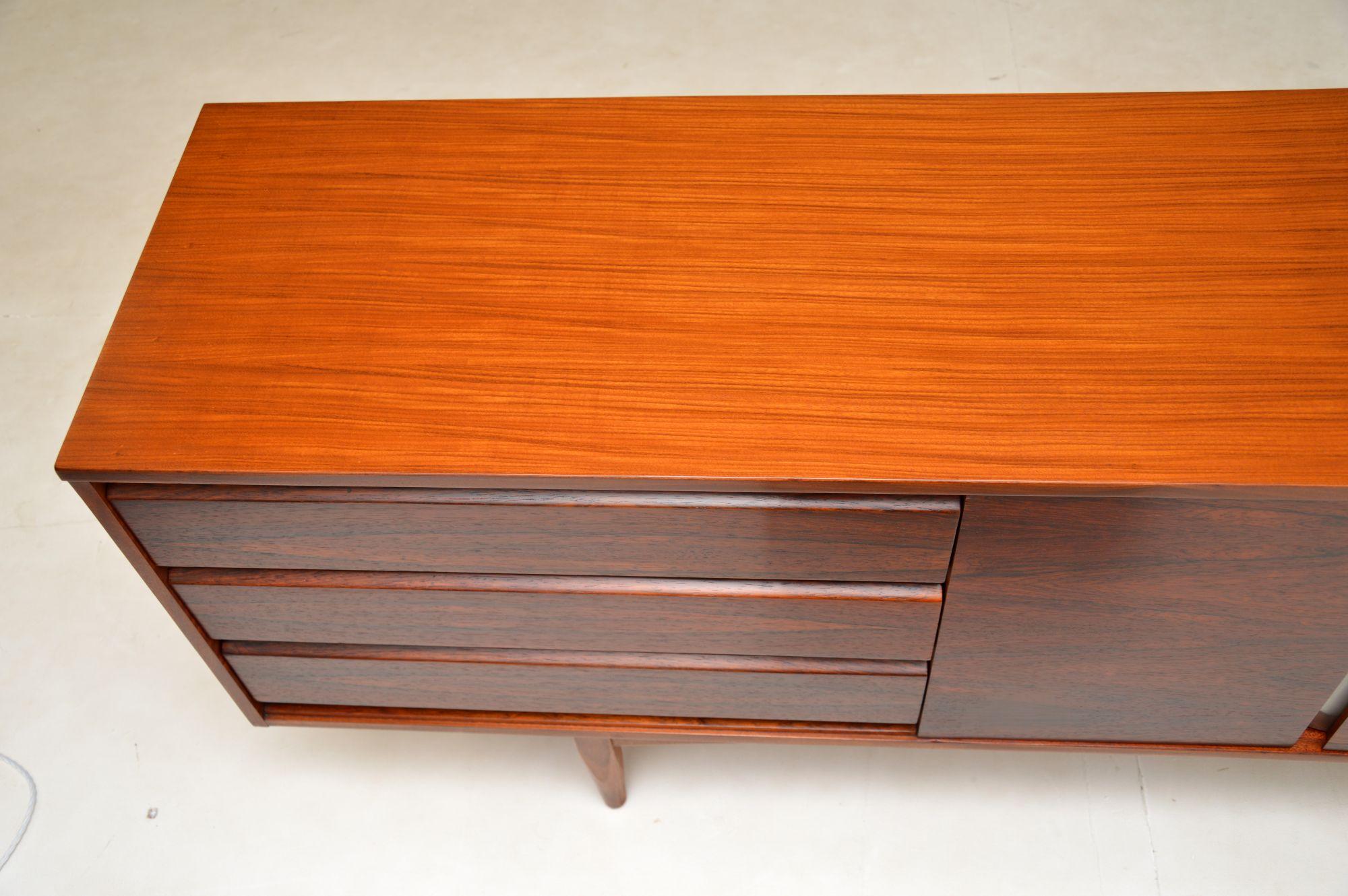 Mid-20th Century 1960s Vintage Walnut & Chrome Sideboard For Sale