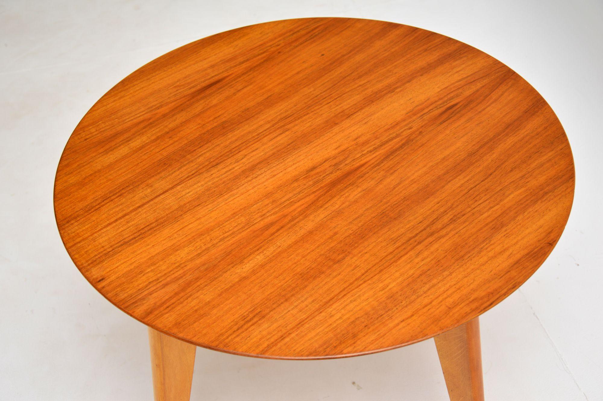 English 1960’s Vintage Walnut Coffee Table by H. Shaw