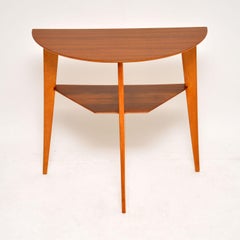 1960s Vintage Walnut Console Table by H. Shaw