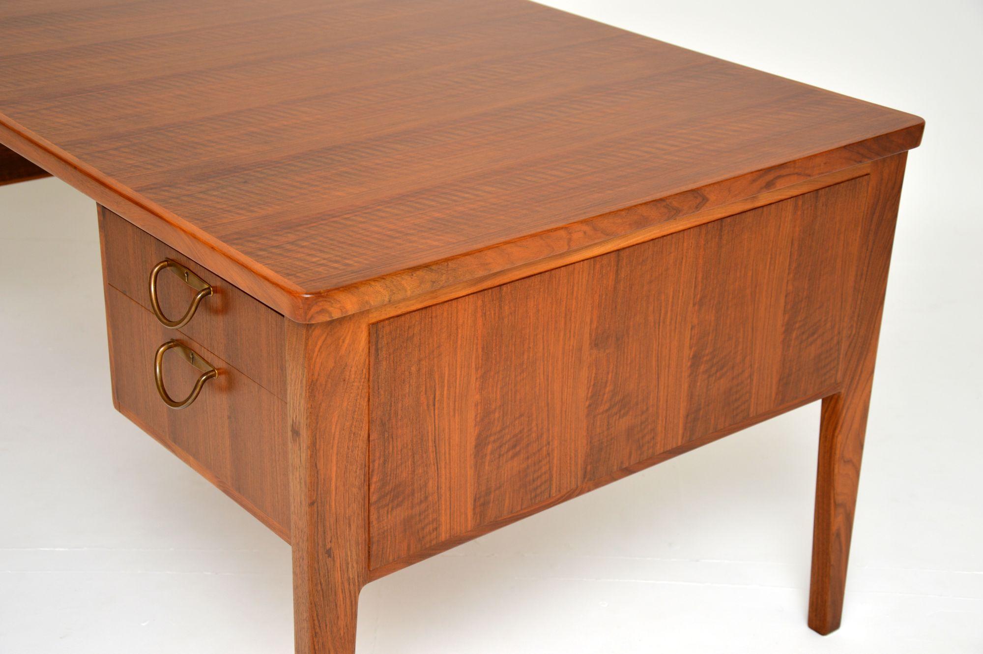 20th Century 1960's Vintage Walnut Executive Desk by Gordon Russell