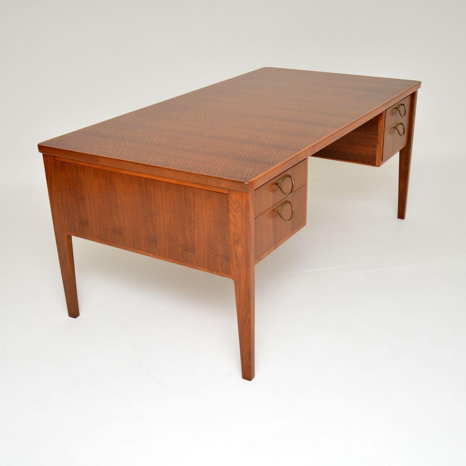 1960's Vintage Walnut Executive Desk by Gordon Russell 1