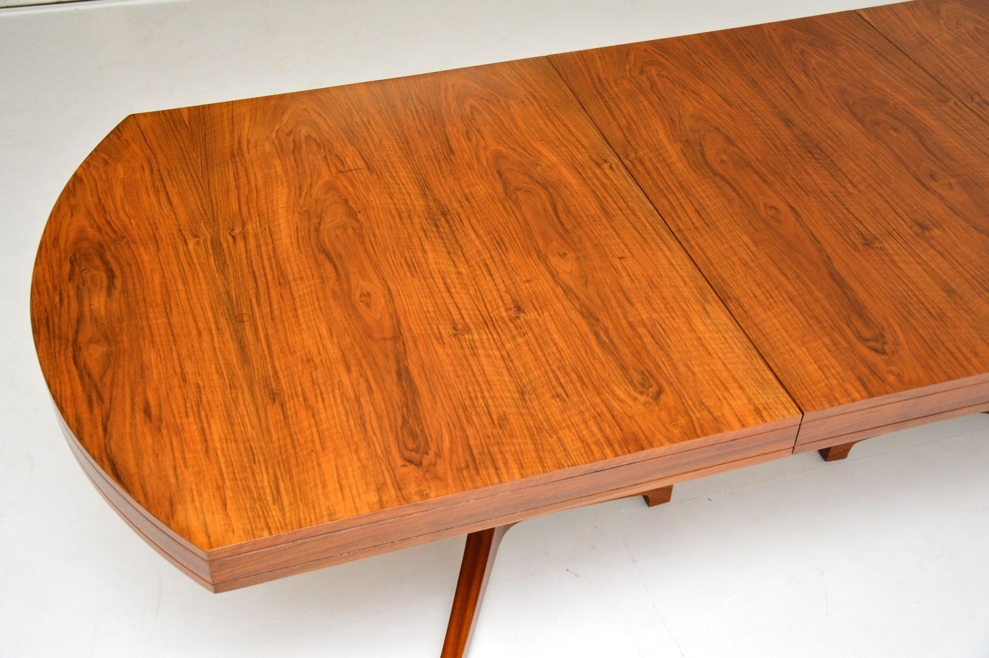 Mid-Century Modern 1960s Vintage Walnut Extending Dining Table by Robert Heritage