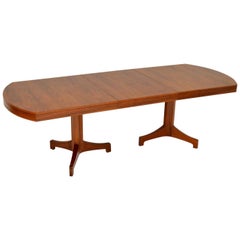 1960s Vintage Walnut Extending Dining Table by Robert Heritage