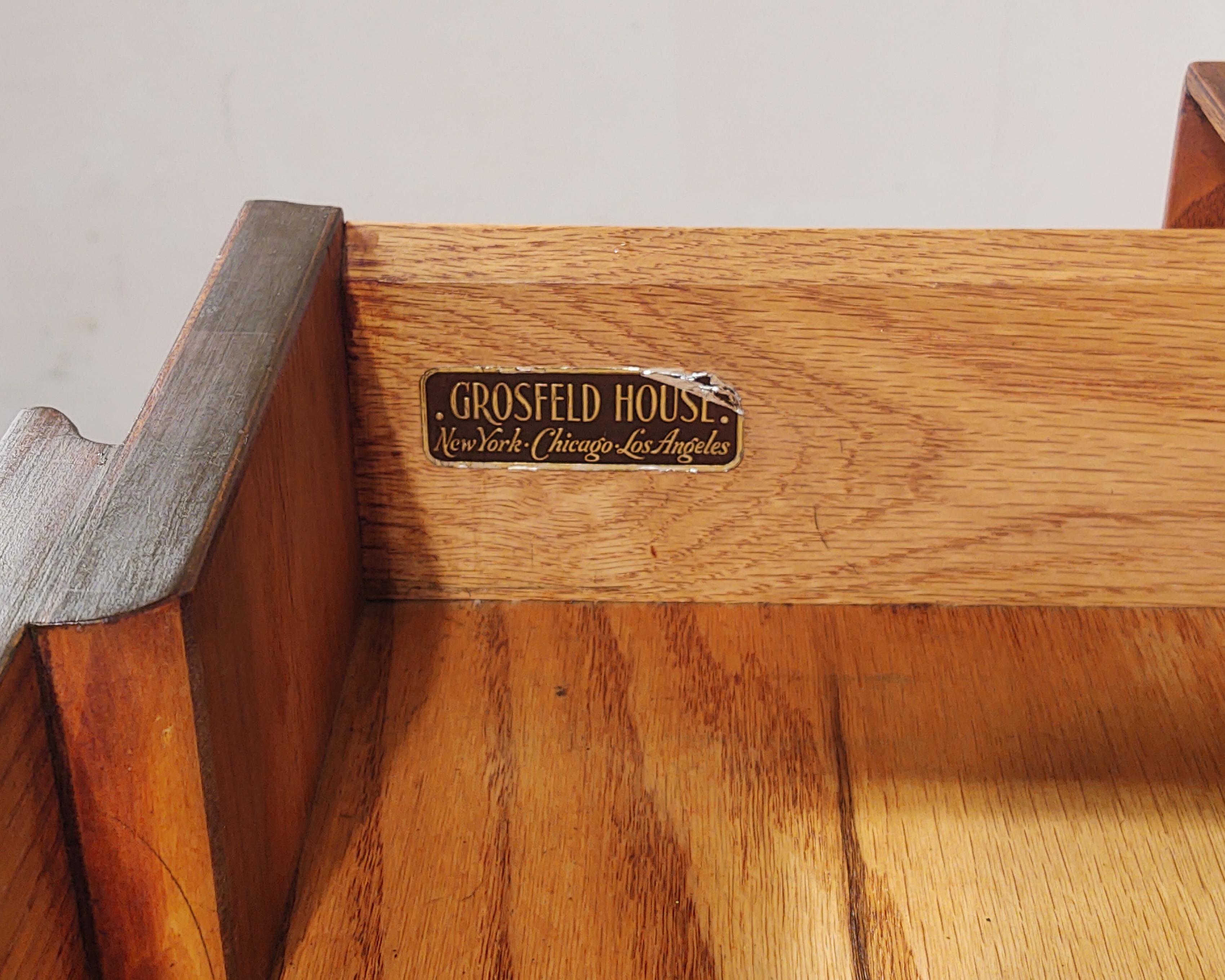 American 1960s Vintage Walnut Nightstand Cabinet by Grosfeld House