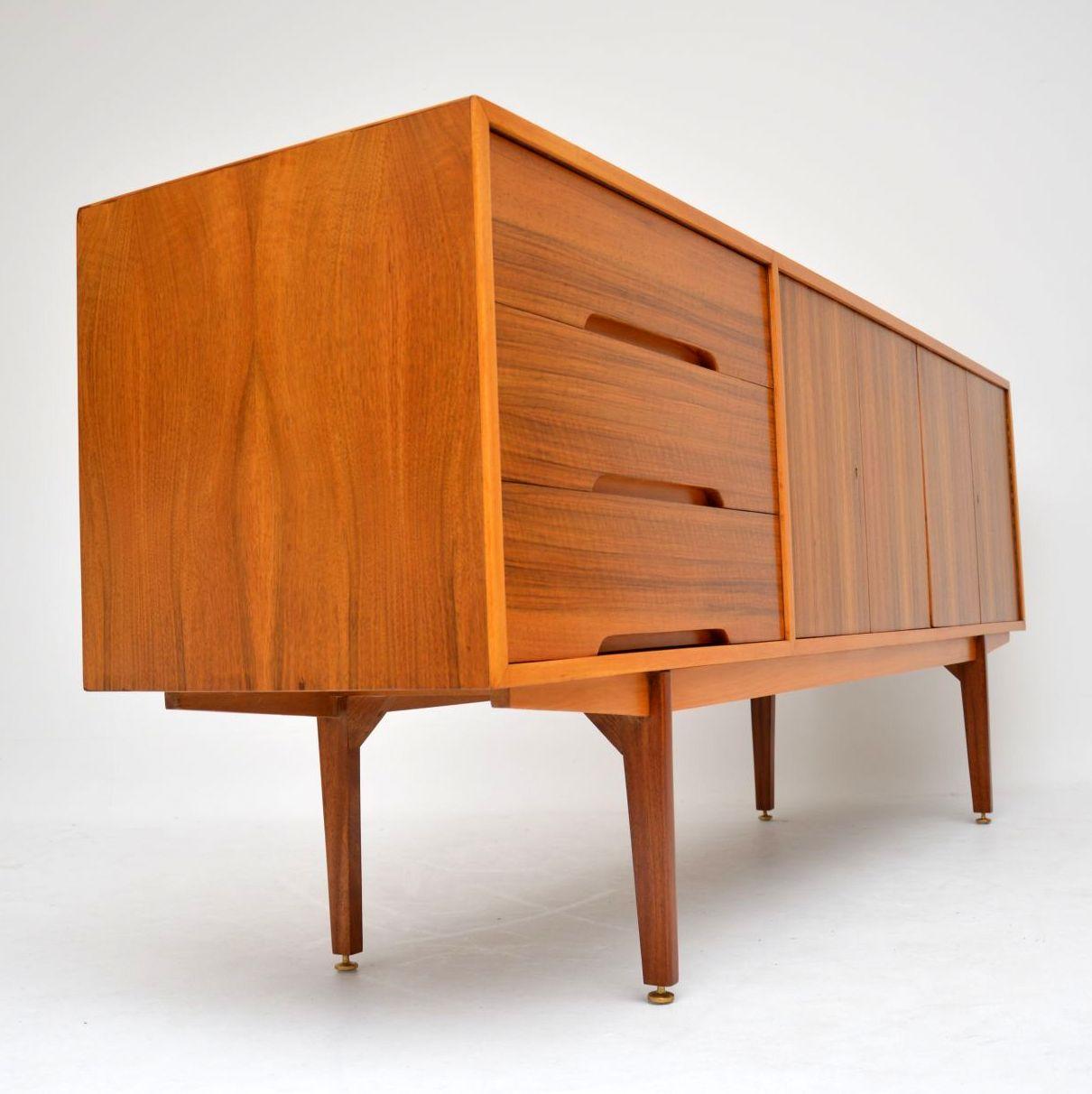 Mid-Century Modern 1960s Vintage Walnut Sideboard