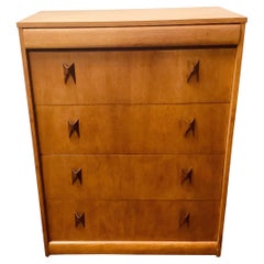  1960’s Vintage Walnut, Teak, Rosewood Chest of Drawers by Eillot of Newbury