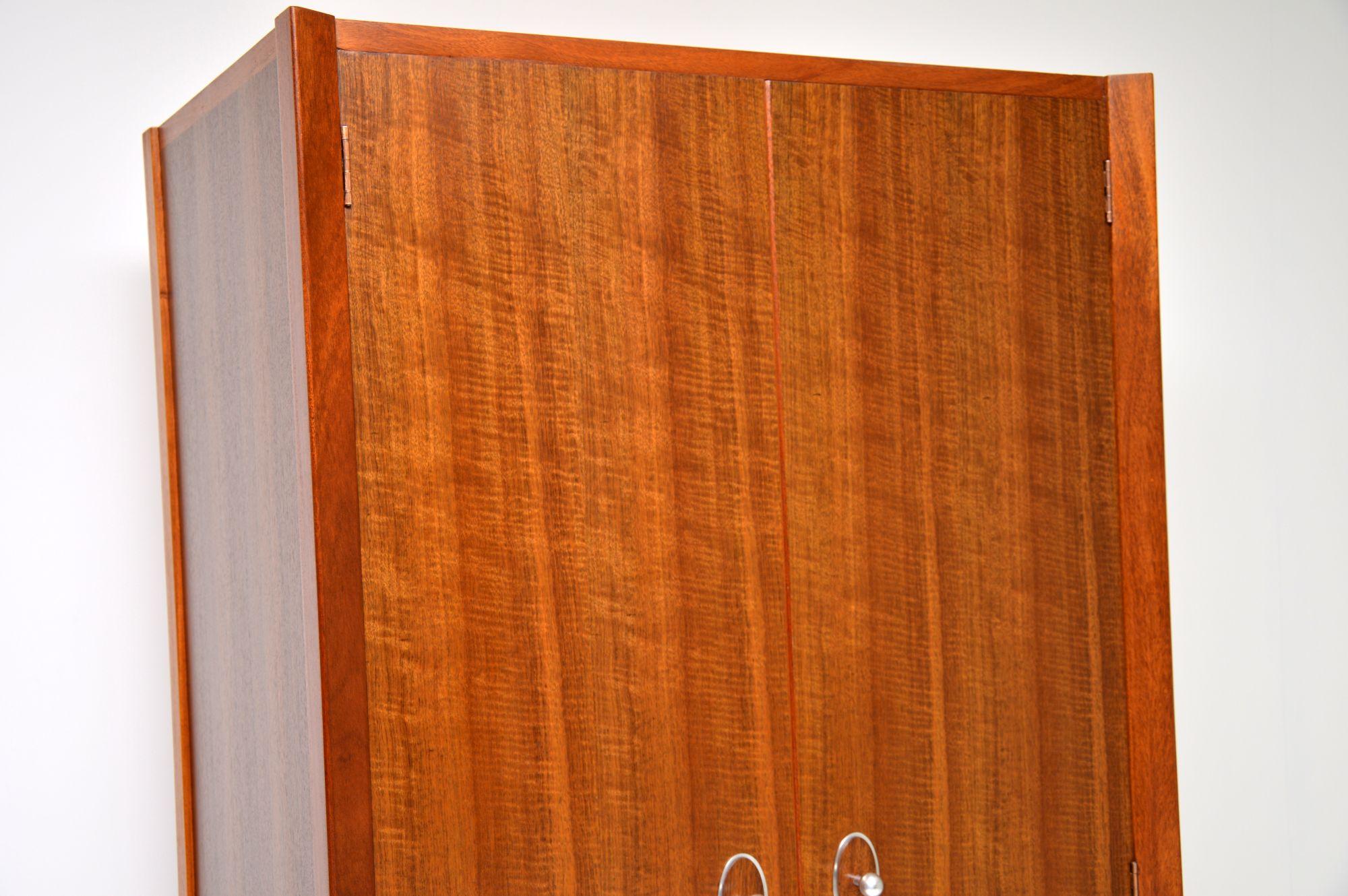 British 1960s Vintage Walnut Wardrobe by John Herbert for Younger