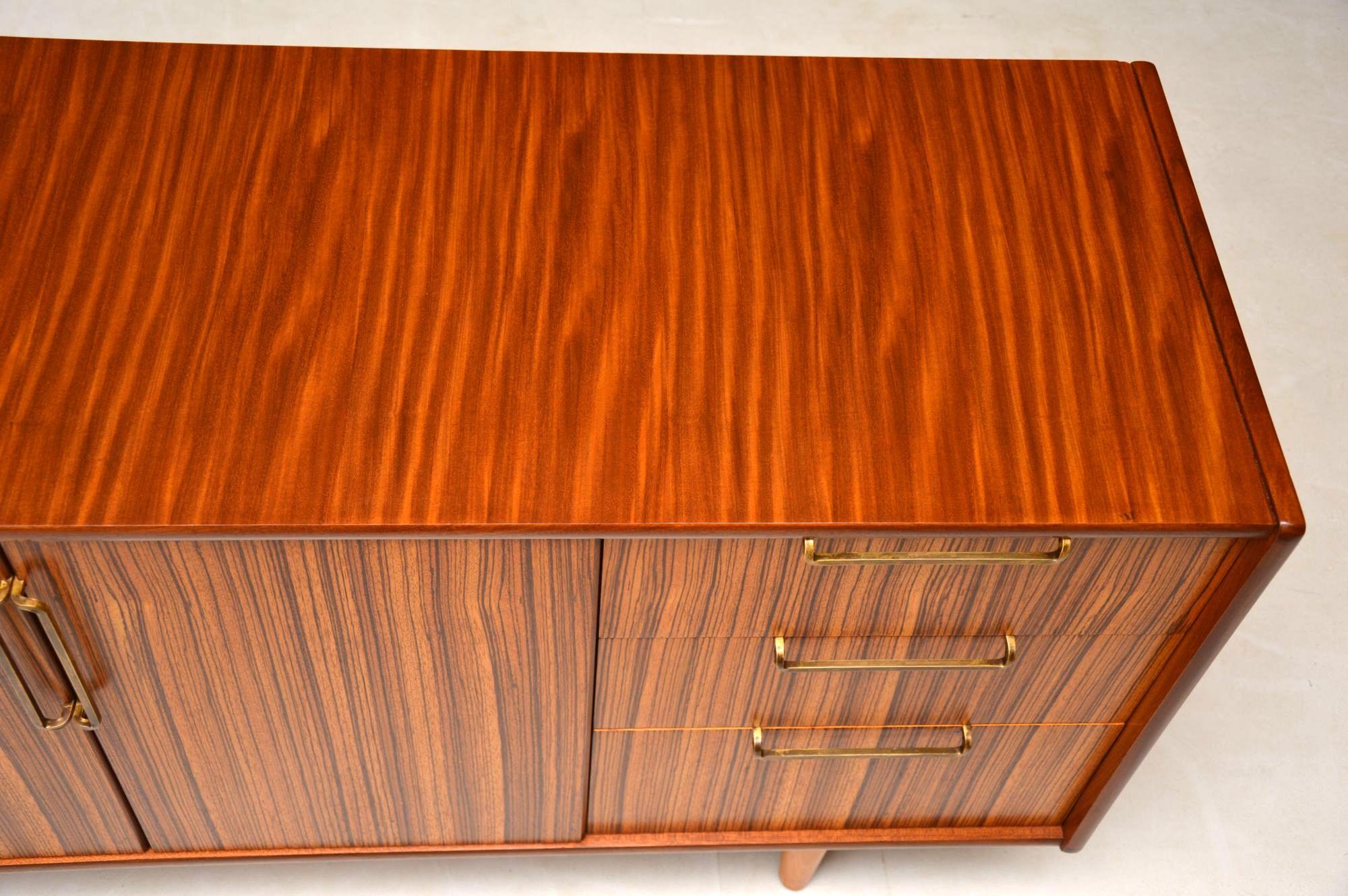 1960s Vintage Walnut & Zebrano Sideboard 3