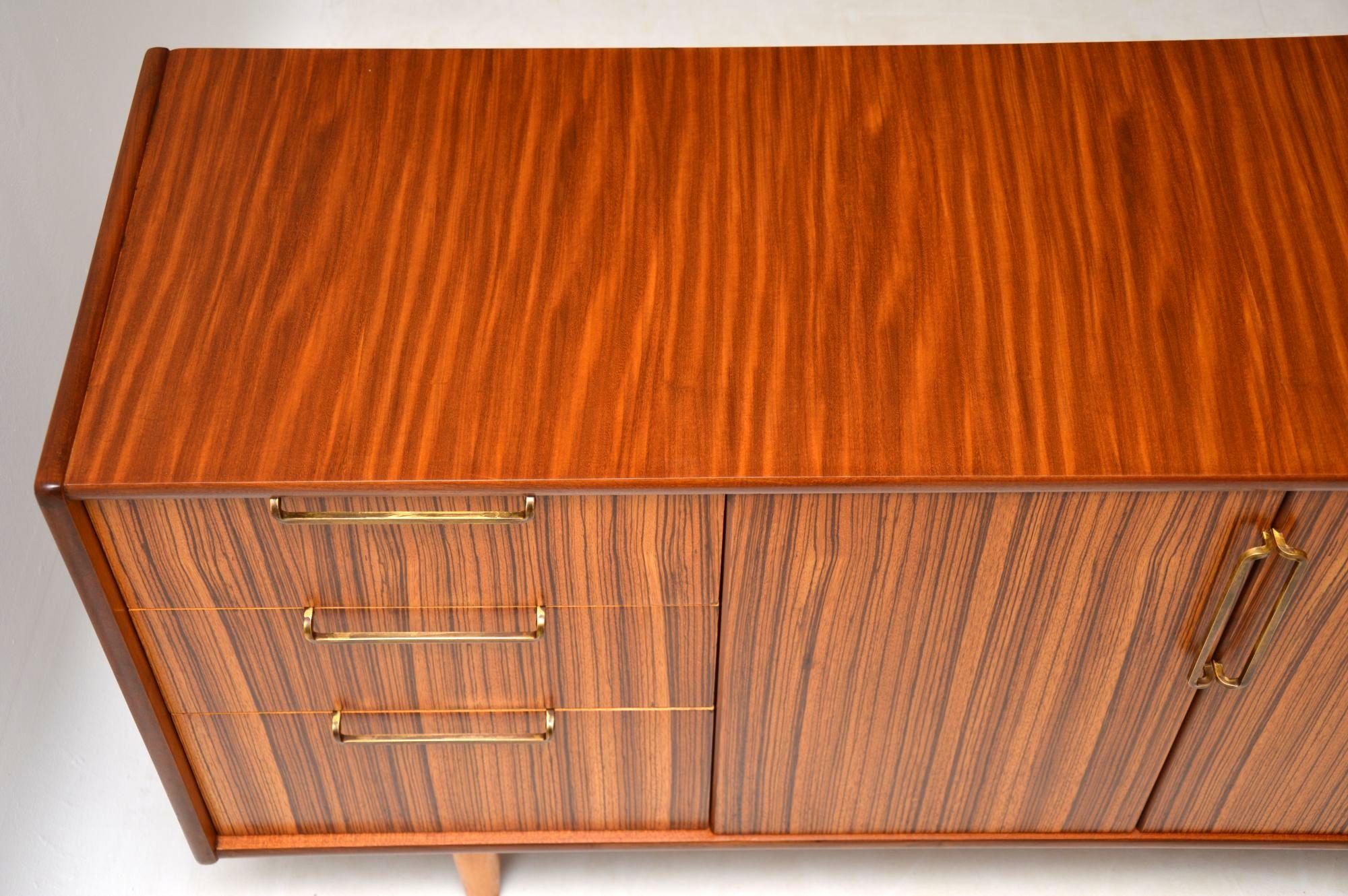 1960s Vintage Walnut & Zebrano Sideboard 2