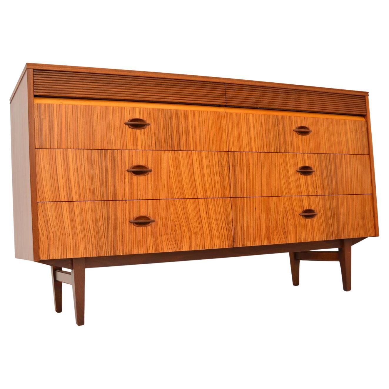 1960's Vintage Walnut & Zebrano Sideboard